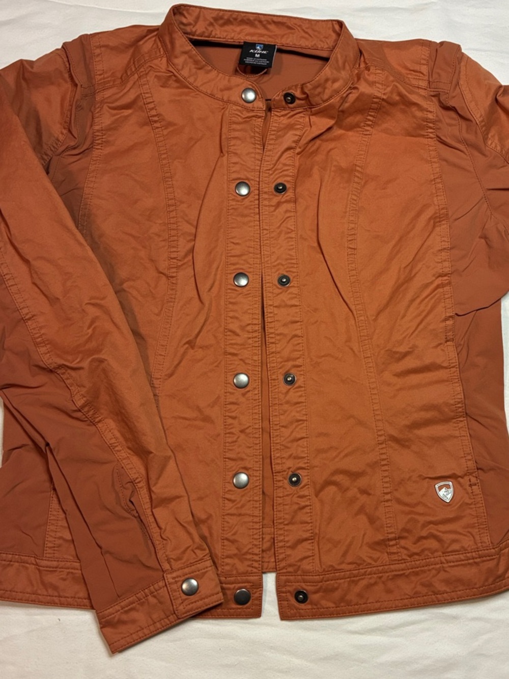 KÜHL Luna Moto jacket in a rust-orange color